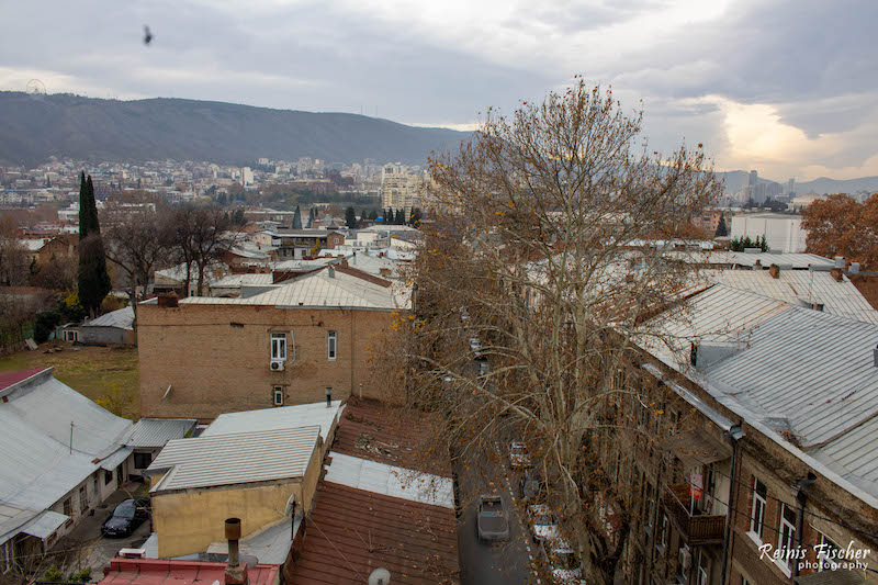 View towards Tbilisi from our Tbilisi apartment