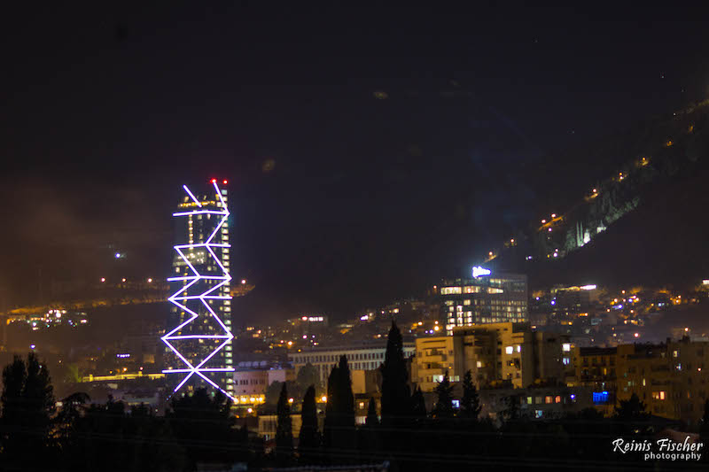 The Biltomore hotel illuminated