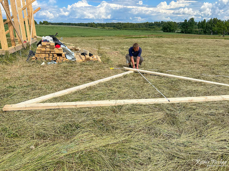 Making rafters for roof