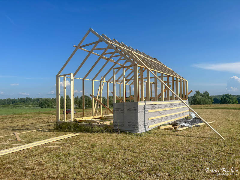 Frame house built from scratch