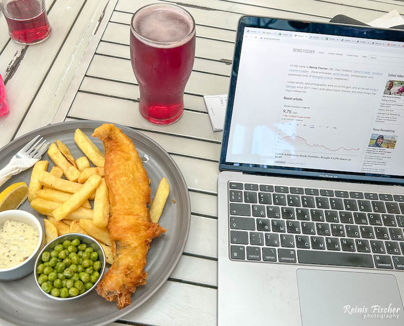 Fish & chips at London Stansted airport