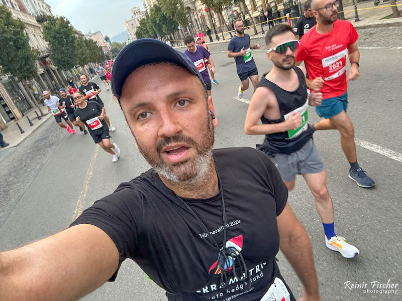 Running Tbilisi Marathon over the Dry Bridge