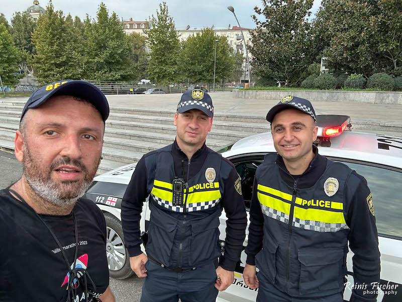 Positing with Georgian Police