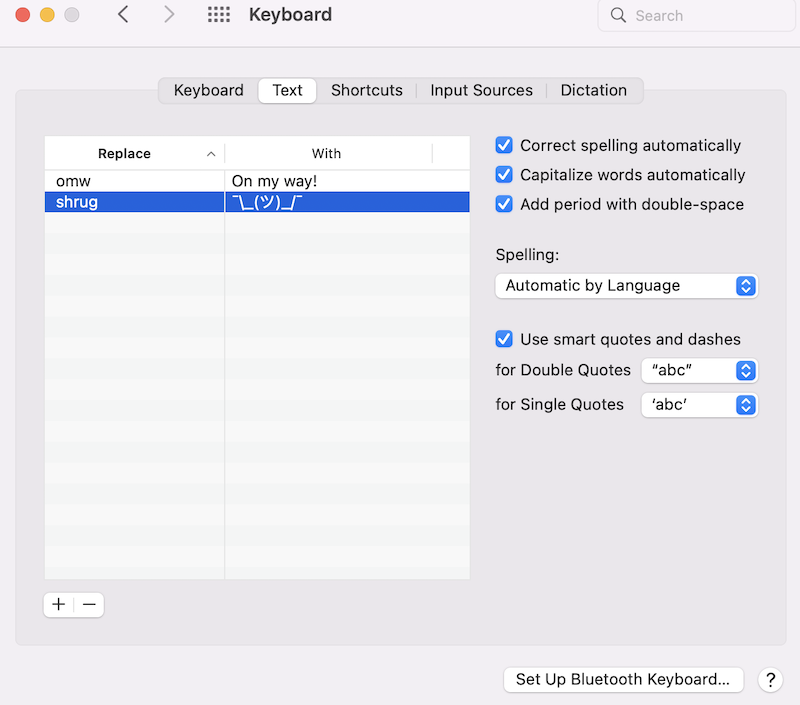 MAC system preferences