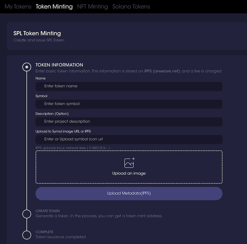 Minting Custom token on DexLab