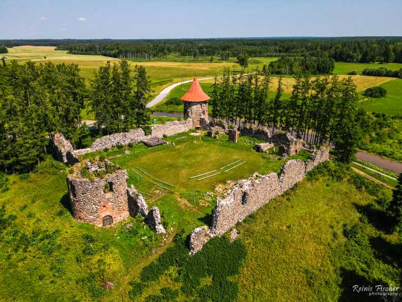 Ērģeme castle ruins in Latvia