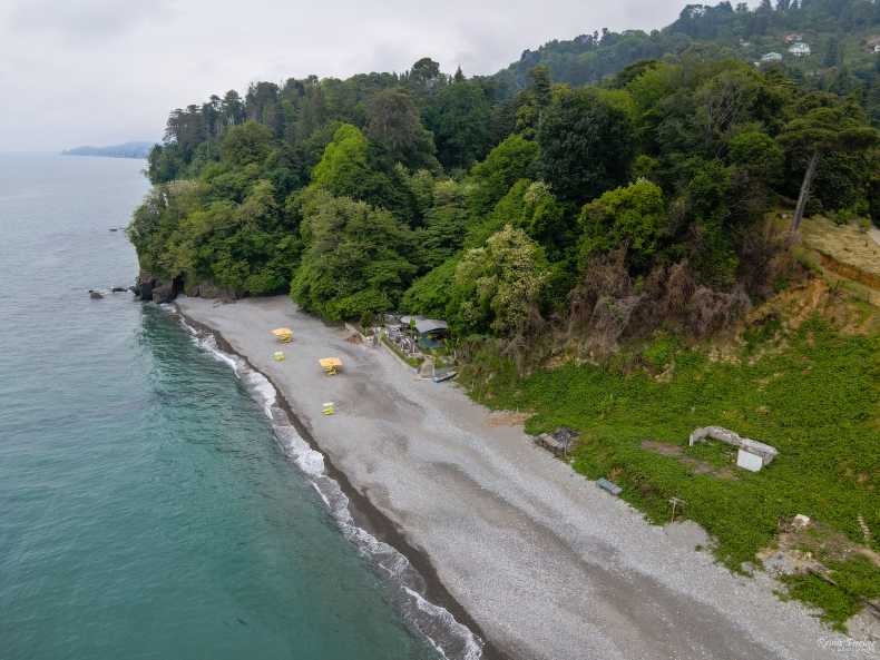 Green cape beach near Batumi