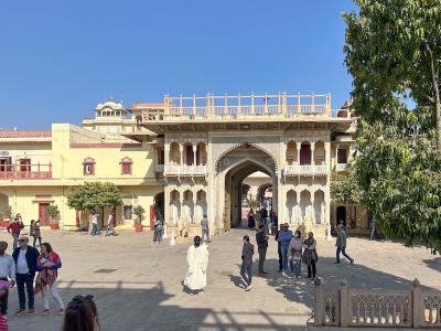 Courtyard at City palace of Jaipur ion India