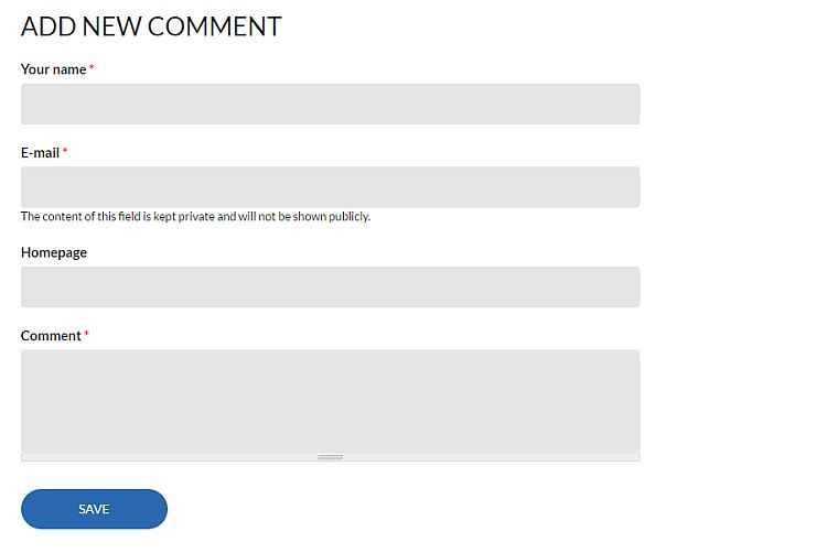 Formatted Drupal comment form