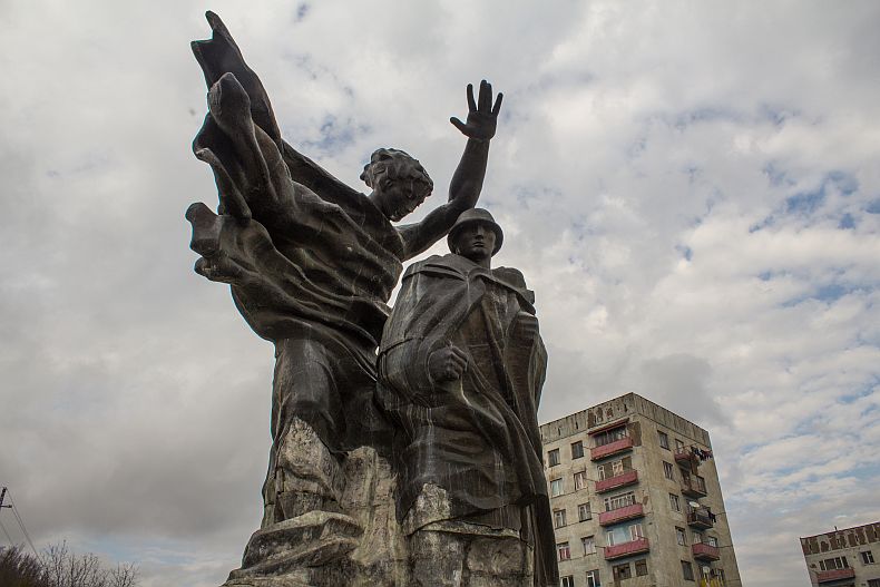 Soviet era monument in Chiatura