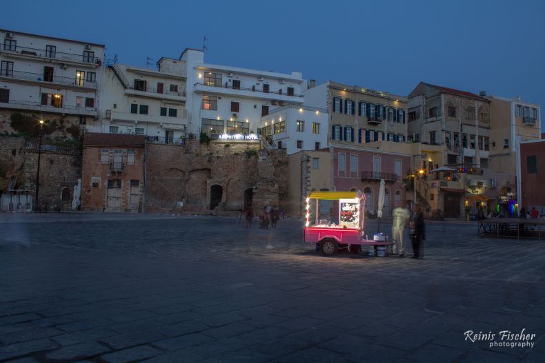 Street vendors in Chania